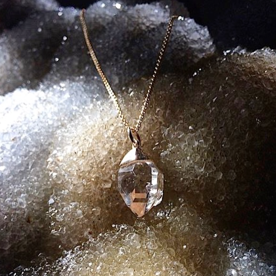 Herkimer diamond necklace for sale online