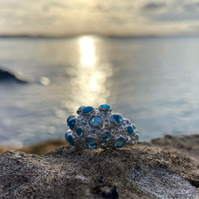 Bejeweled Sea Urchin Dome Ring