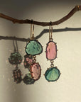 Tourmaline Stained Glass Earrings