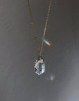 Herkimer Diamond Pendant With 14K Signature Bail
