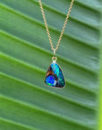 Opal Triangle Pendant
