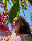 Oleander Abstract Flower Earrings