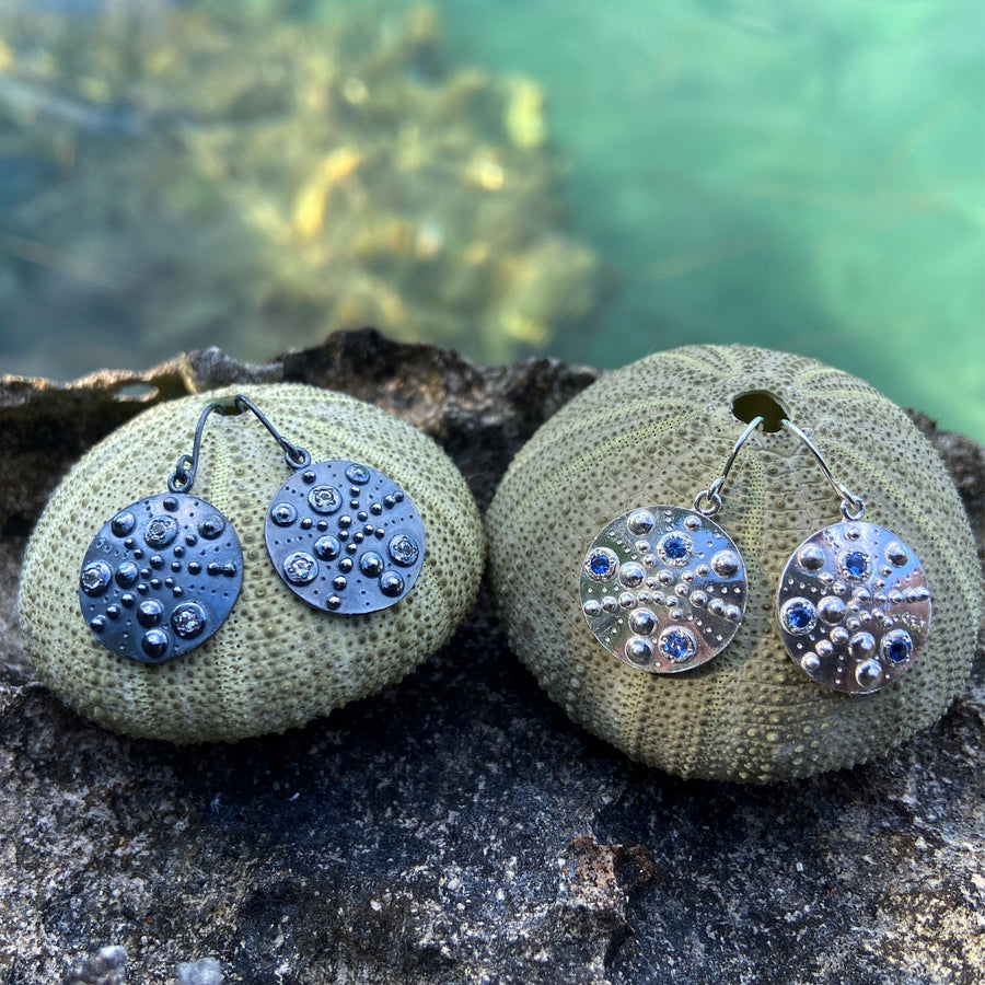 Sea Urchin Disc Earrings