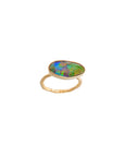 Opal Pod Ring With Bermuda Cedar Branch Band
