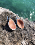Geode Earrings With Sterling Shell