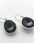 Geode Earrings With Sterling Shell